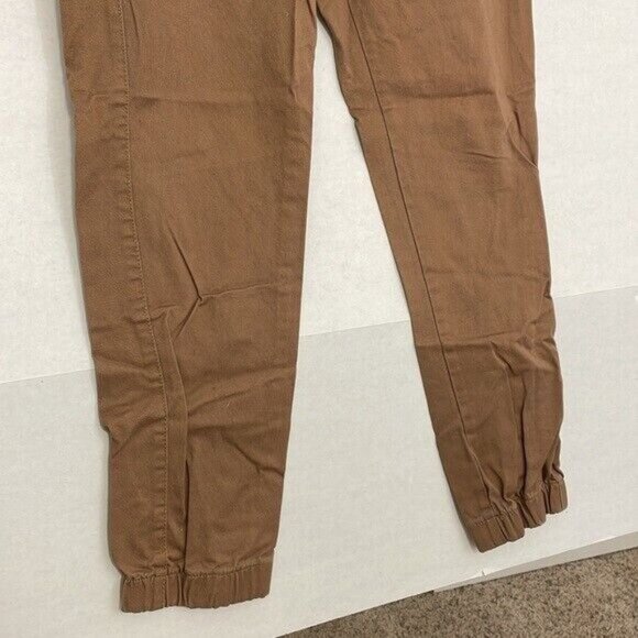 Matchstick Pants with Pockets, Elastic Waist & Ankles, Khaki / Tan, Small - Picture 4 of 9